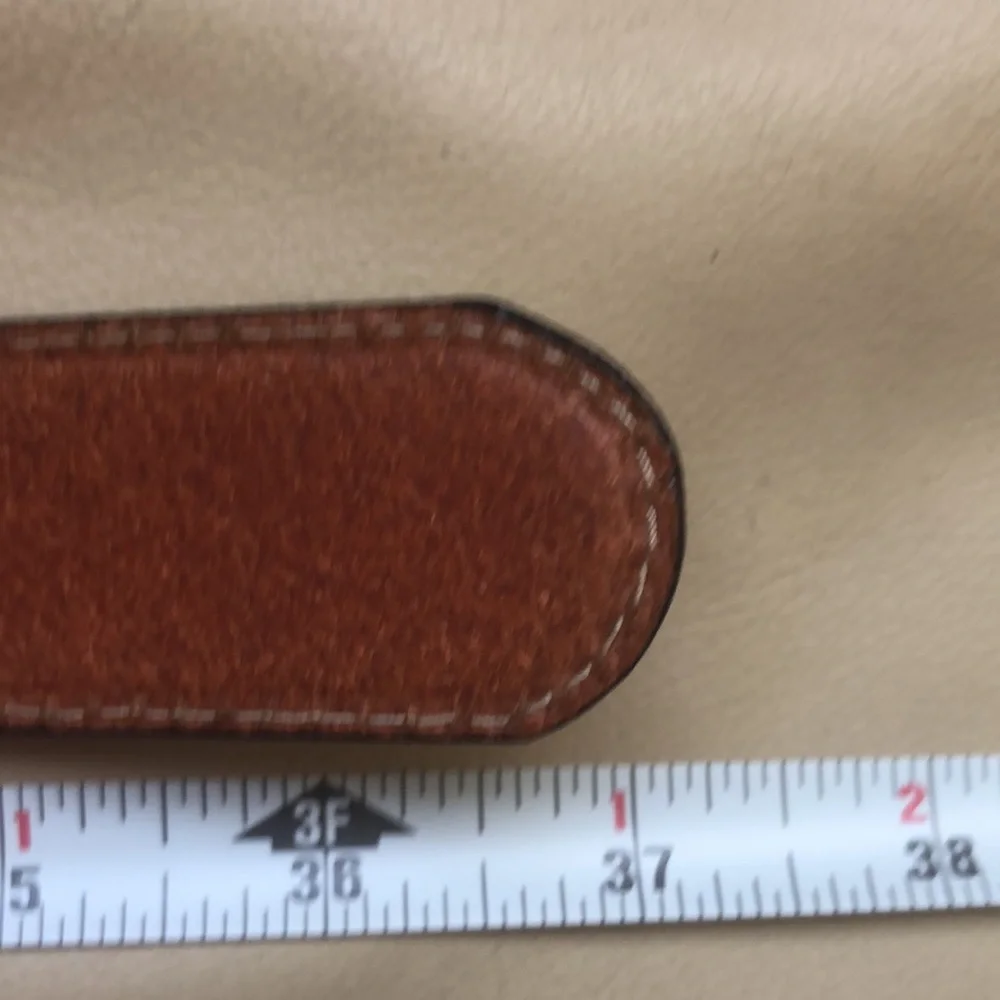 Fossil Genuine Leather Belt with Jeweled Buckle